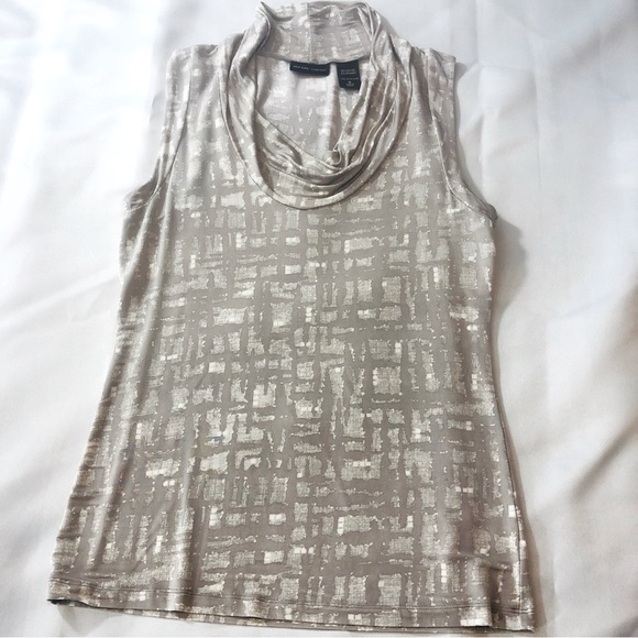 New York & Co Tan Cowl neck top - Picture 14 of 16